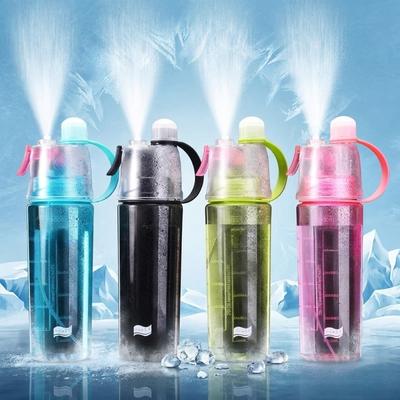 2 In 1 Spray Water Bottle Portable Cooling Hydration Cup for Outdoor Sports Travel Camping Summer Gift for Fitness Lovers