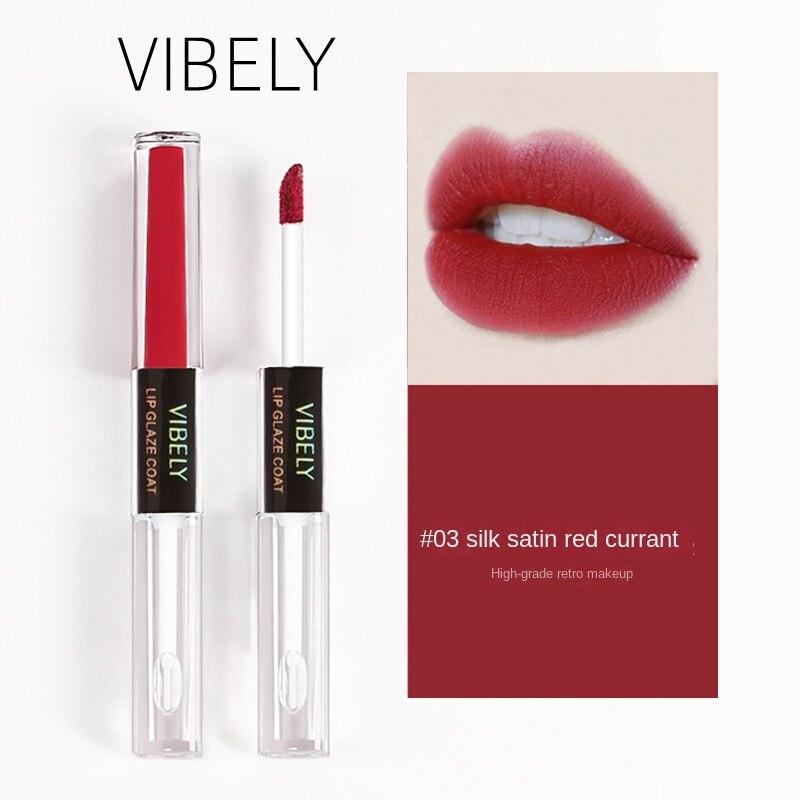 

VIBELY Двусторонняя глазурь для губ с антипригарным покрытием Watery Mirror Lip Glaze Raincoat Набор помад для губ