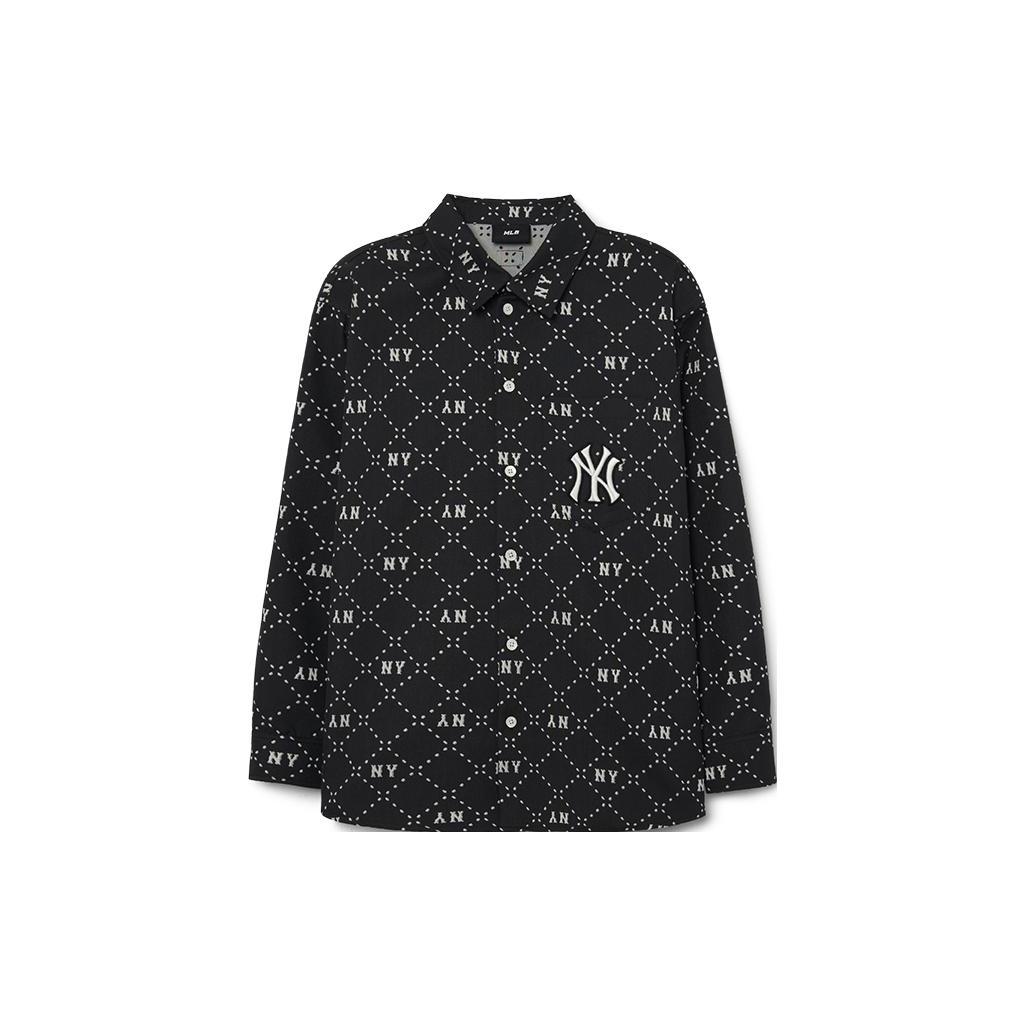 MLB New York Yankees Shirts Unisex Black Lapel Moderate Shirt 3AWSM0231-50BKS S
