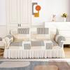 Geometric Pattern Patterned Sofa Bed Ruffled Skirt Cover Folding Flexible Sofa Bed Covers Contemporary Flexible Couch Protectors For Banquet Hotel