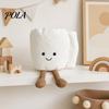 Pelúcia de Rolo de Papel Higiênico Desenho Animado Brinquedo de Pelúcia de Papel, Decoração Sorridente Recheada, Brinquedo de Sofá Macio Feito à Mão para Almofada de Quarto em Casa