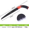 Handheld Pruning Saw: Compact Garden Tool for Cutting Tree Branches with Black Blade