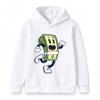 Kids Boys Girls Pullover Hoodie, Retro Cartoon Running Dollar Bill Character Print Casual Long Sleeve Hooded Sweatshirt for Daily Wear and Outdoor