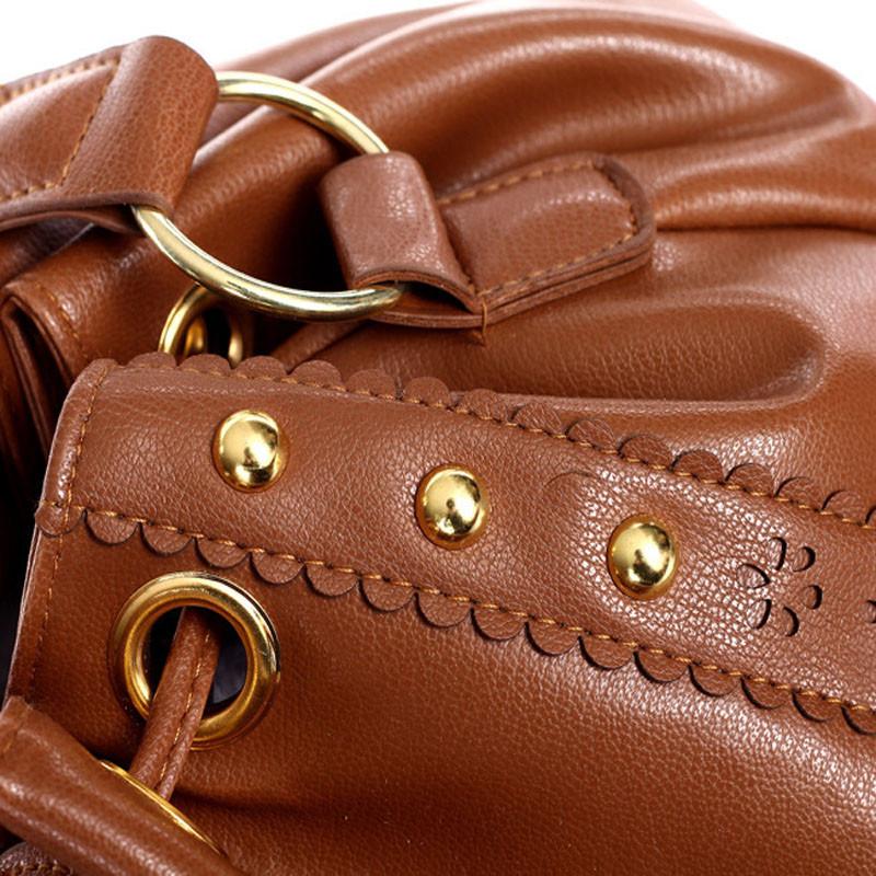 Elegant Women Bucket Shape Tassel Decorated Shoulder Cross Body Bag For Stylish Looks