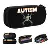 Custom Autism Skeleton Meme Cute Pencil Case Girls Boys Large Capacity Pencil Bag School Supplies