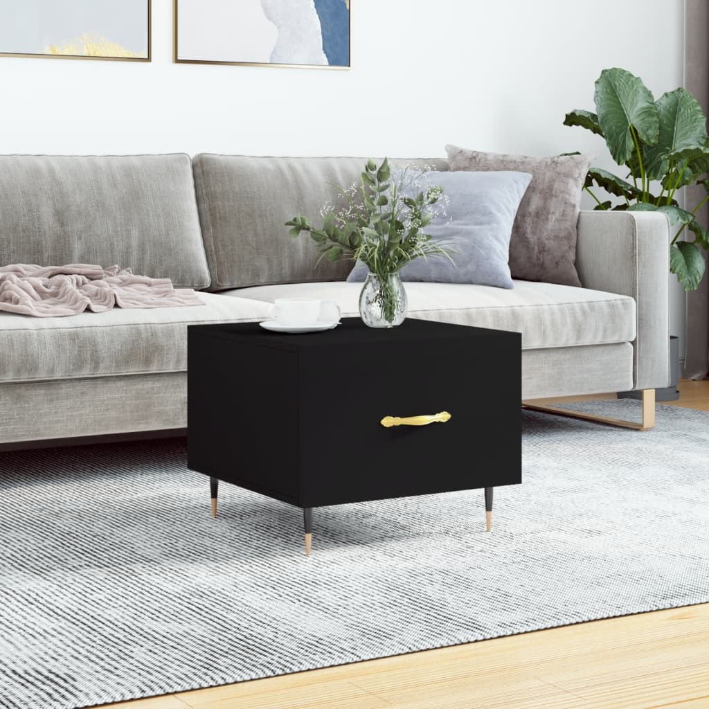 Coffee Table Black 50x50x40 Cm Particleboard