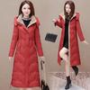 Down Jacket Women's Medium and Long Models, New Over-knee Thickened, Slim and Thin, Warm White Duck Down Jacket