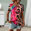 Fashion Women Graffiti Color Print T Shirt Funny Casual O-neck Short Sleeves T-shirt Summer Female Tee Shirt