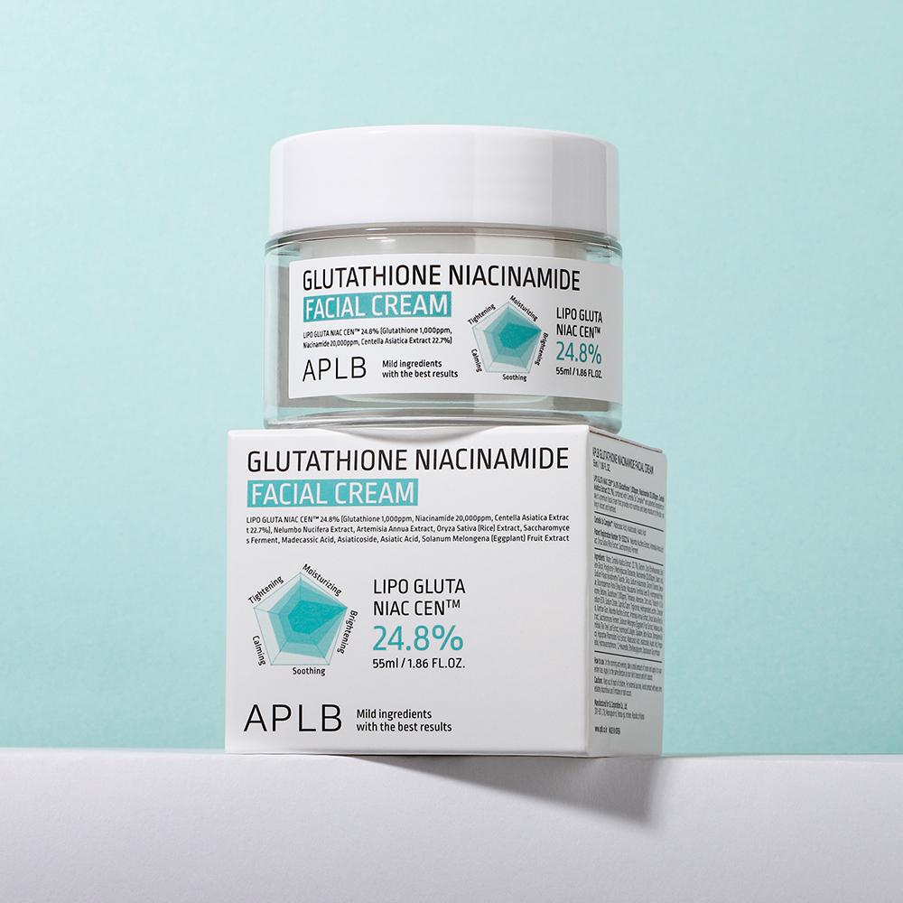 APLB Glutathione Niacinamide Facial Cream 55ml - Brightening Nourishing, Korean