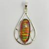 Natural CERTIFEID 925 Sterling Silver Unique Oval Cut 34 Ct Opal Pendant