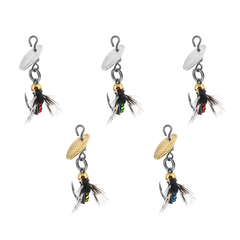 20 Stück Bunte Bionische Trocken-Nassfliegen Realistische Muster Langlebige Haken Mehrarten für Forelle Lachs Sonnenbarsch mit Aufbewahrungsbox