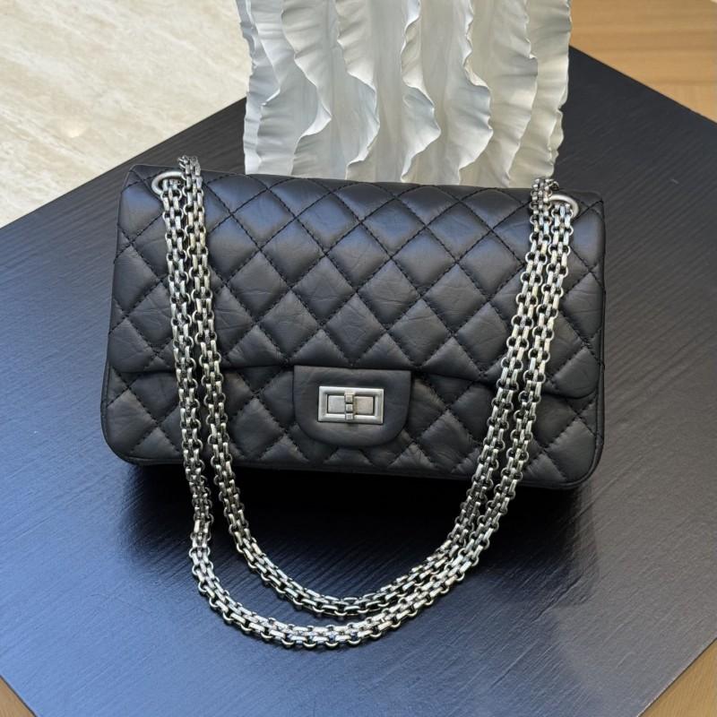 Echte Leder Kette Schultertasche Vintage Chic Crossbody Mit Gestepptem Design Verschluss