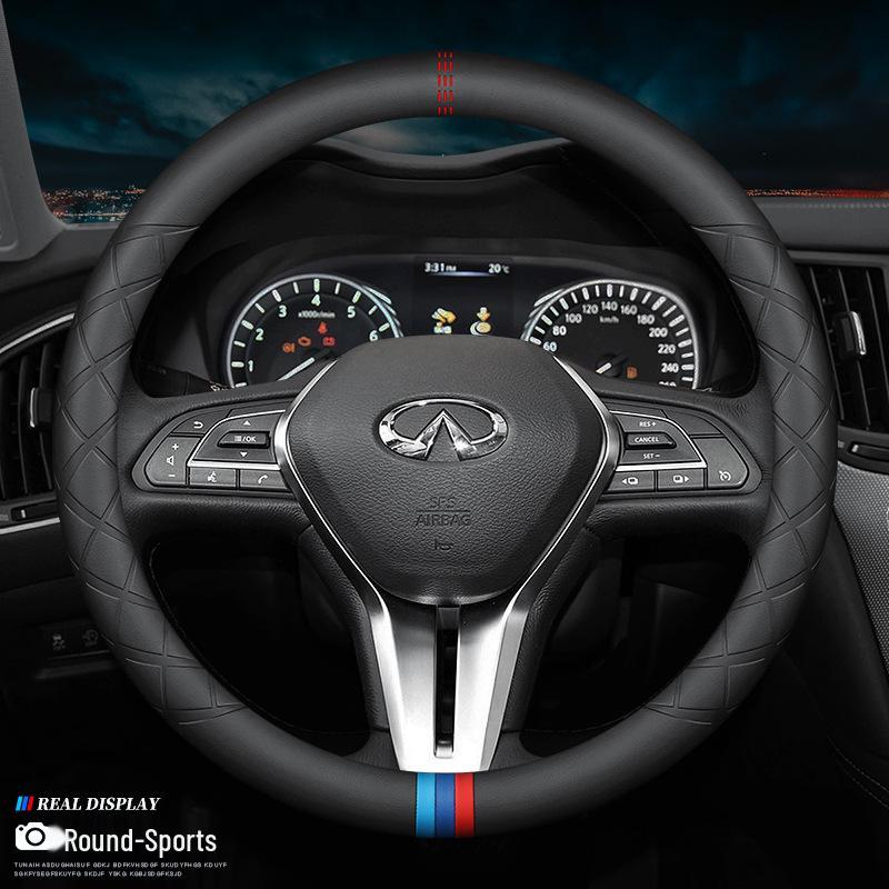 Infiniti Q50L, QX50, Q50, Q70, G Series Steering Wheel Cover - Genuine Leather Sports Design