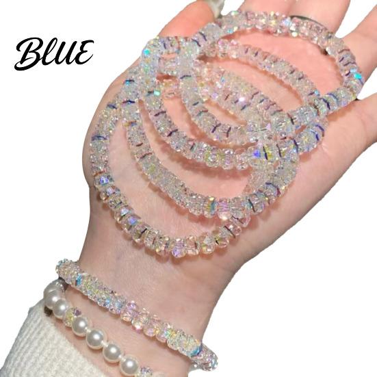 Lightweight Comfortable Bracelet Women Elastic Rope Non-Fading Artificial Casual Crystal
