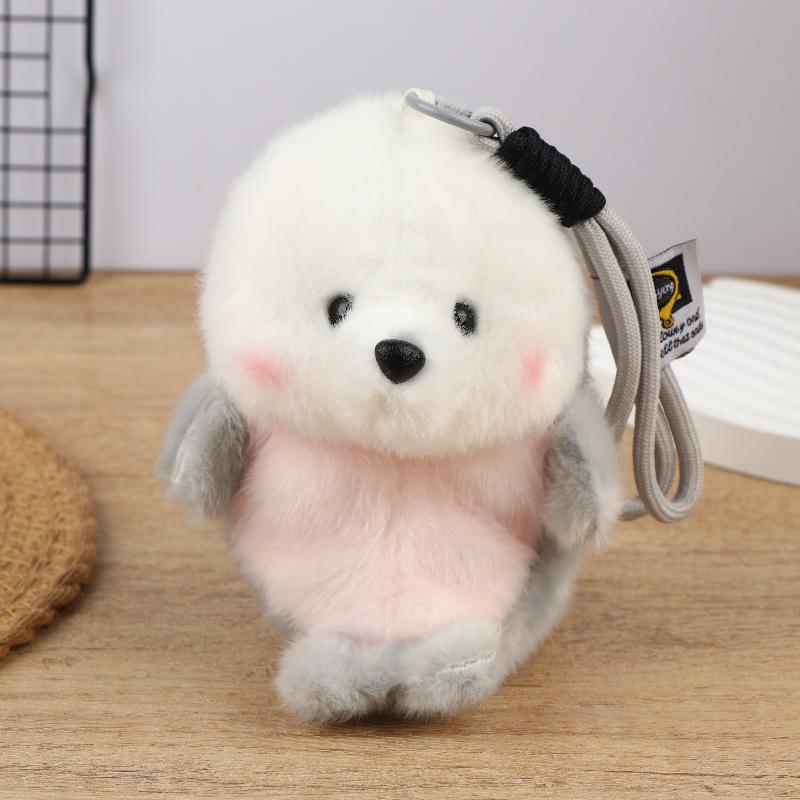 Stuffed Dolphin Keychain Plush Bag Pendant Soft Animal Toy Miniature For Girls Birthday Backpack Charm Decoration