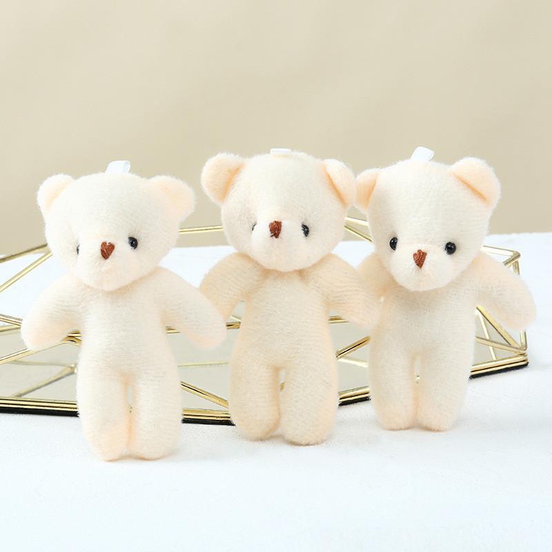 Adorable Mini Bear Plush Toy Beige Teddy Stuffed Animal Gift Cute Keychain