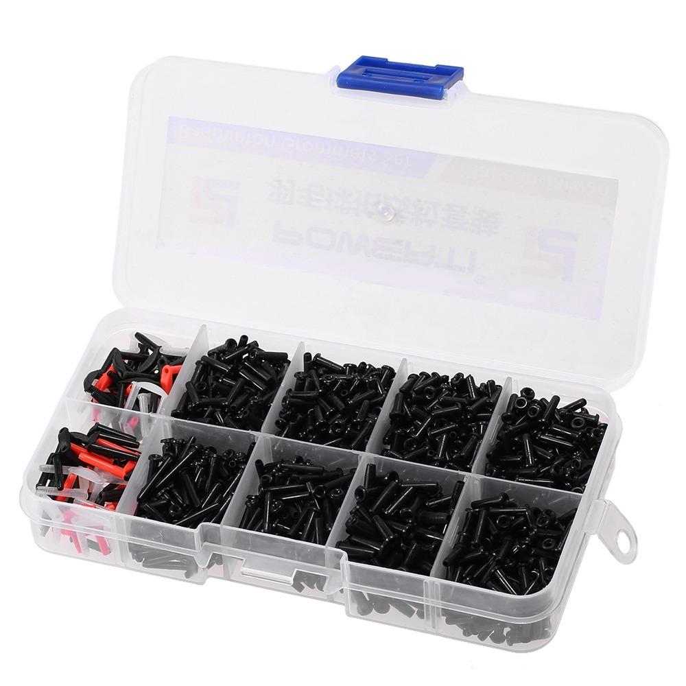 Nylon Badminton Racket Grommets Multi-Size Set Universal Size Racquet Grommets Black Badminton String Protector Badminton Repair