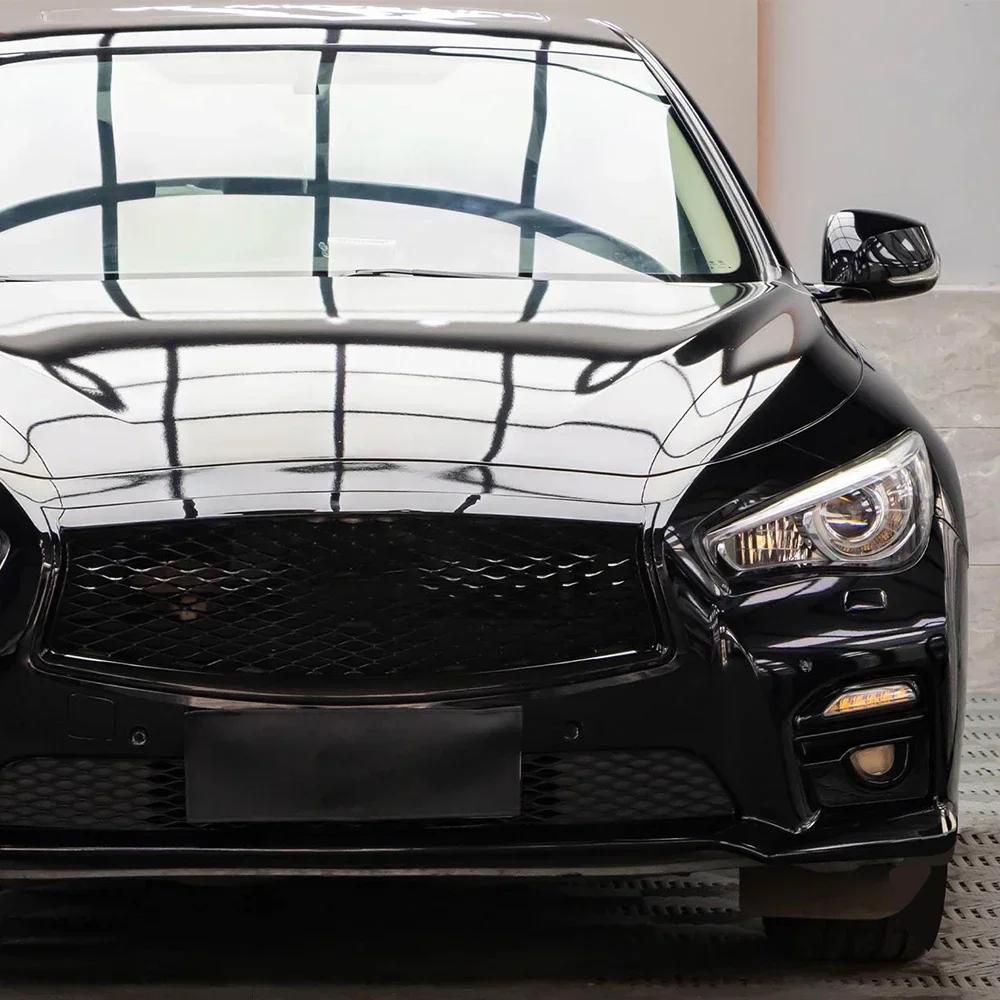 Premium Glossy Bright Black Self-adhesive Vinyl Car Wrap Film Vehicle Decal Auto Decor Film Air Bubble Free Paper Based Package
