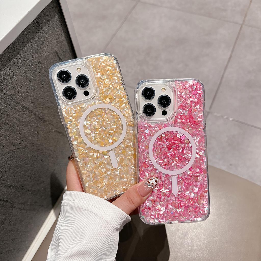 For iPhone 14 Pro Max Case Compatible with MagSafe Epoxy PC+TPU Shockproof Phone Cover