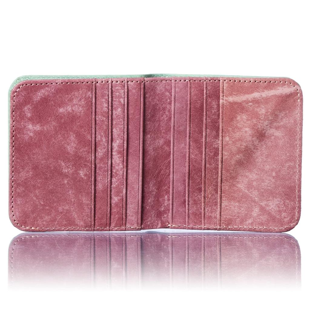 Italian IL PONTE cowhide leather Maya bifold mini weighing just color gaping bill perfect as a boxed [VOICE] women's wallet, 66g, combination,