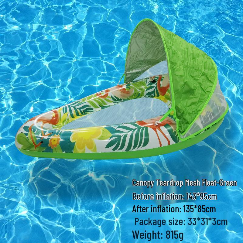 Foldable Striped Inflatable Pool Float Hammock Recliner