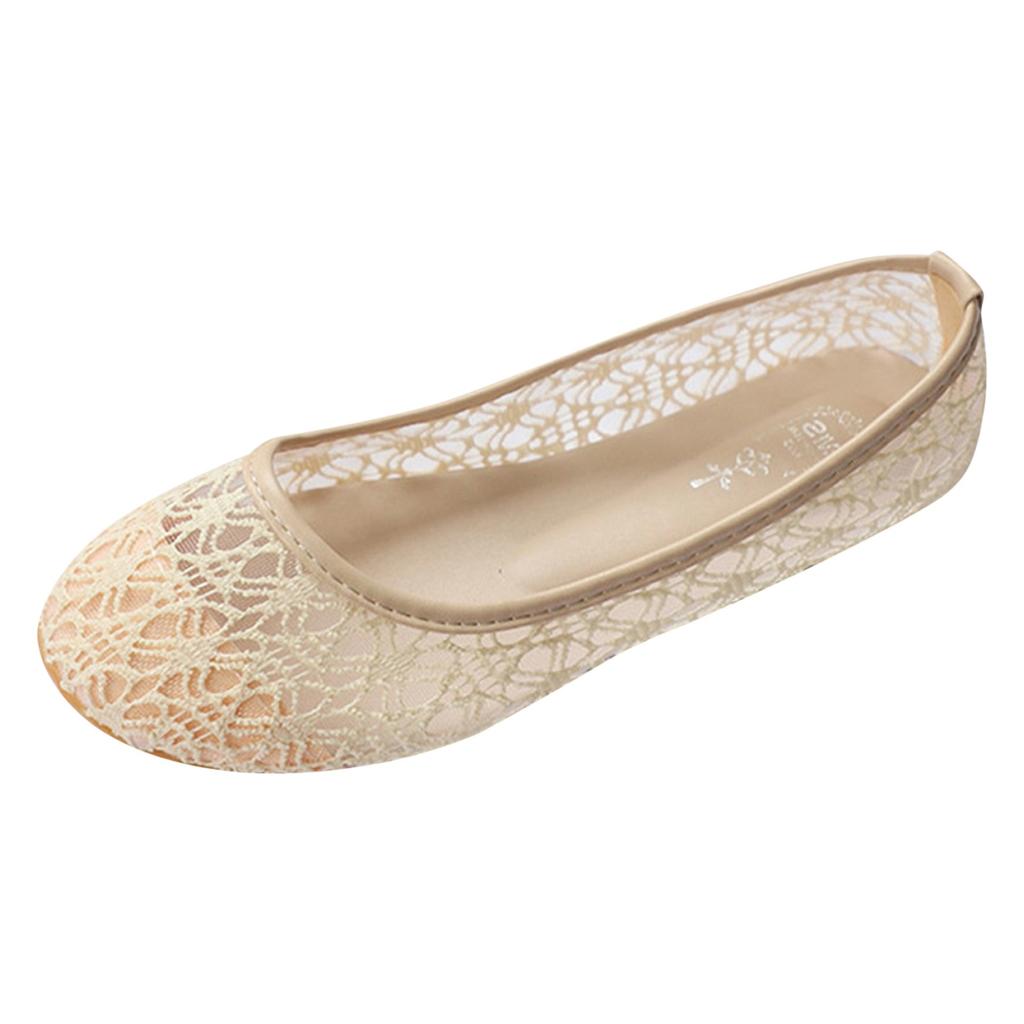 Mocassini da Lavoro da Donna con Ricami Intrecciati Slip-On con Fiore di Pizzo Scarpe Casual Scarpe Piatte Eleganti da Donna