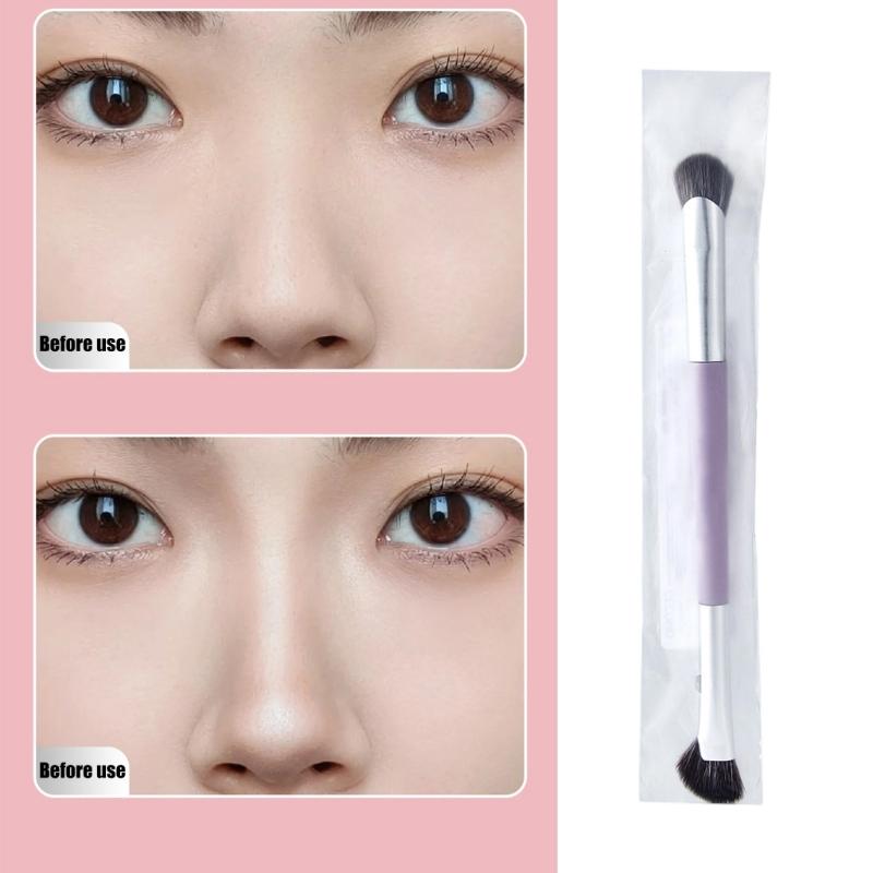Double Headed Eyeshadow Brush For Powder Eyeshadow & Eye Liner Makeup Travel Friendly Cosmetic Tool