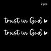 Reflect Your Faith Trust in God Decals Motivational Vehicle Decals Removable & Vibrant Reflection set for Car Rearviews