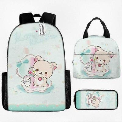 Cute Student School Bag with Insulated Lunch Bag for Kids, Featuring a Charming Cartoon Design Suitable for a Certain Brand's Children's Backpack.