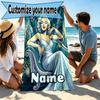 Custom Name Personalized Marilyn Monroe Print Beach Towel, for Trip Camping Beach Party Home Decor, Birthday Gift for Family & Friends