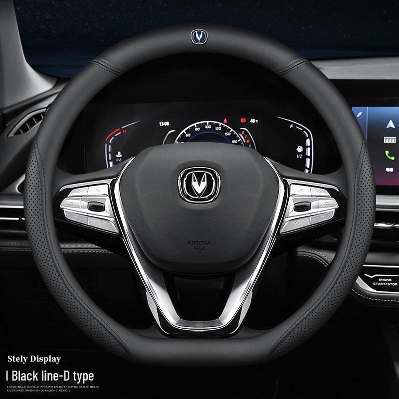 Perfect for Changan CS75 Plus, Eado XT, CS35, CS55, Oushang X5, X7, and Unit genuine leather steering wheel covers.