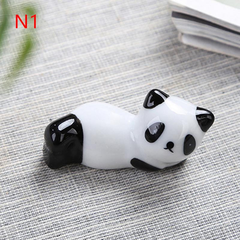 Chinese Chopstick Rest Cute Ceramic Chopsticks Mat Panda Shape Tableware Rest