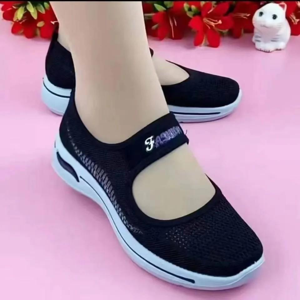 Cloth Shoes For Women Softsoled Non Lightweight Mom s Shoes Single Shoes Fashionable Grandma s Shoes 39 чёрный 1390₽