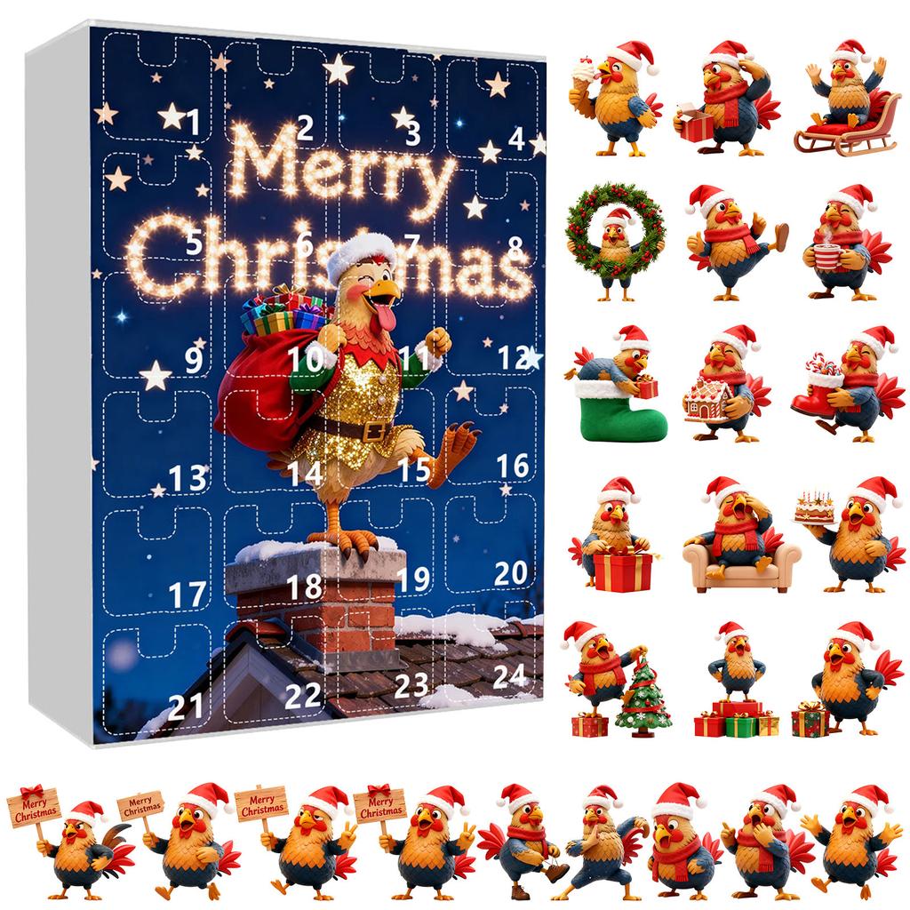 2D Advent Calendar 24 Days Countdown Calendar With Musical Character Collectibles, Advent Calendar
