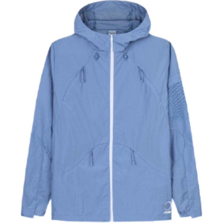 

Anta Comfortable Versatile Water-Resistant Sun-Proof Windbreaker Men Outerwear Evening-Mist-Blue 152436610-3 XL