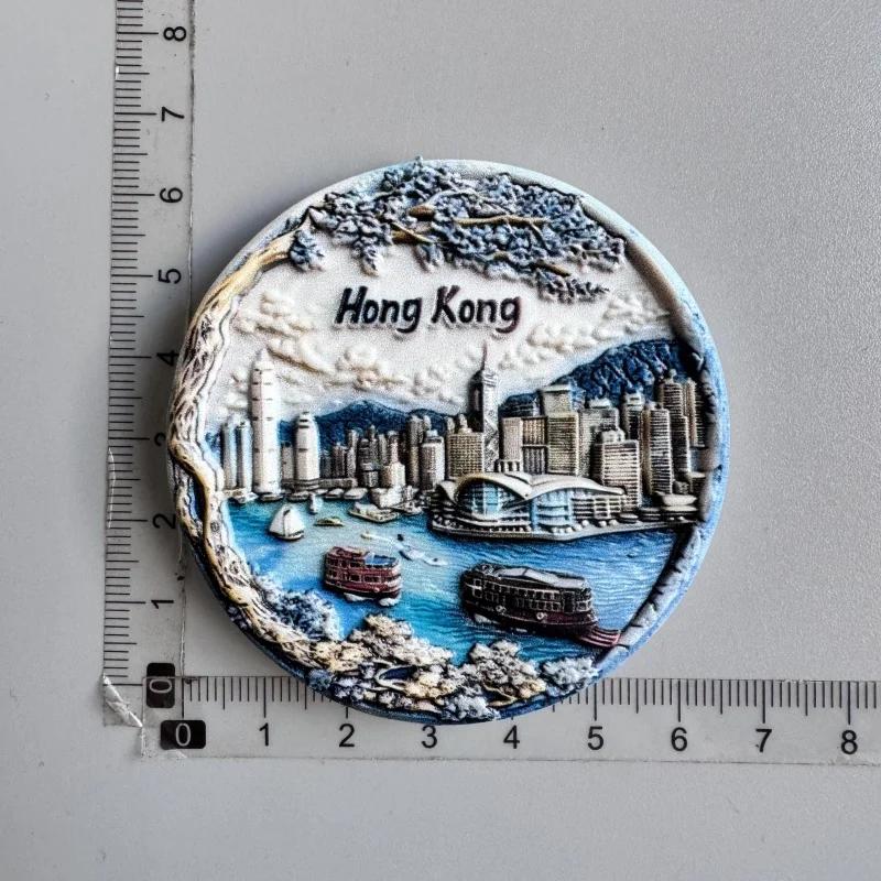 

Магниты на холодильник Гавань Виктория Гонконг Китай Туристические сувениры Наклейки на холодильник