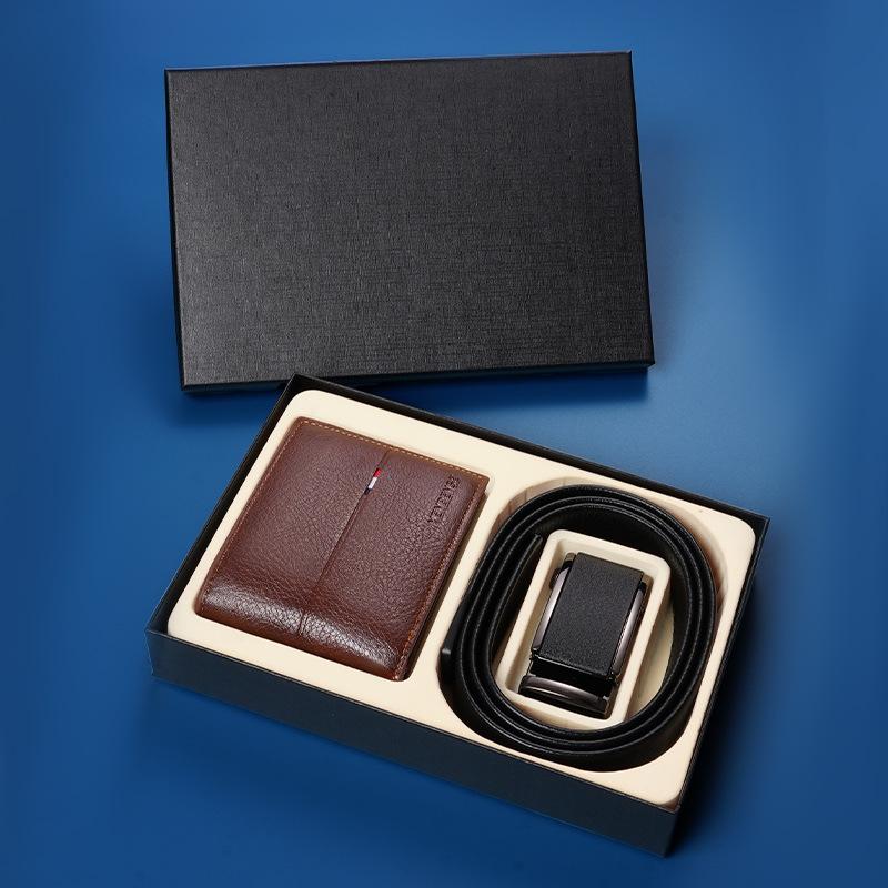 Casual Gift Visit Men'S Belt Wallet Gift Box Automatic Buckle Belt High-End Business Lightweight Gift Box