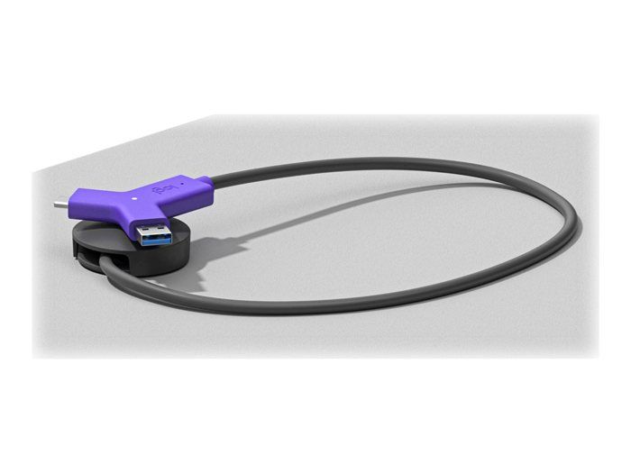 Liaison Pour Ordinateur Portable - Logitech - Swytch - USB Type A Et C - Résolution Jusqu'à 4K - Noir