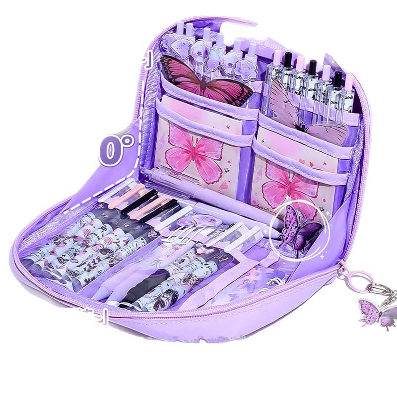 12-Layer Cute Cartoon Pencil Case for Girls - Perfect for Elementary and Junior High Students
