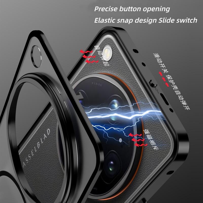Elastic Snap Magnetic Metal Bumper Frame Case for Oppo Find X9 Ultra / X9 X9s Pro Clear Frosted PC Lens Protection Back Cover