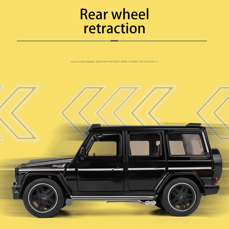 1/24 Scale Benz G65 Diecast Car Model Toy, Pull Back Toy Vehicle with Sound and Light for Kids Toddler Boys Girls Gift Collection