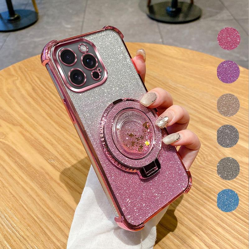 Glitter Gradient Phone Case For XiaoMi 17 Pro Max 15 15s 15T 14 14T 13 13T 12 12S 12X 12T 11 Ultra Electroplated Clear Cover