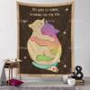 Sun Moon Tarot Tapestry Wall Hanging Boho Tarot Cat Kawaii Room Decor Psychedelic Hippie Tapestry Kids Room Bedroom Art Posters