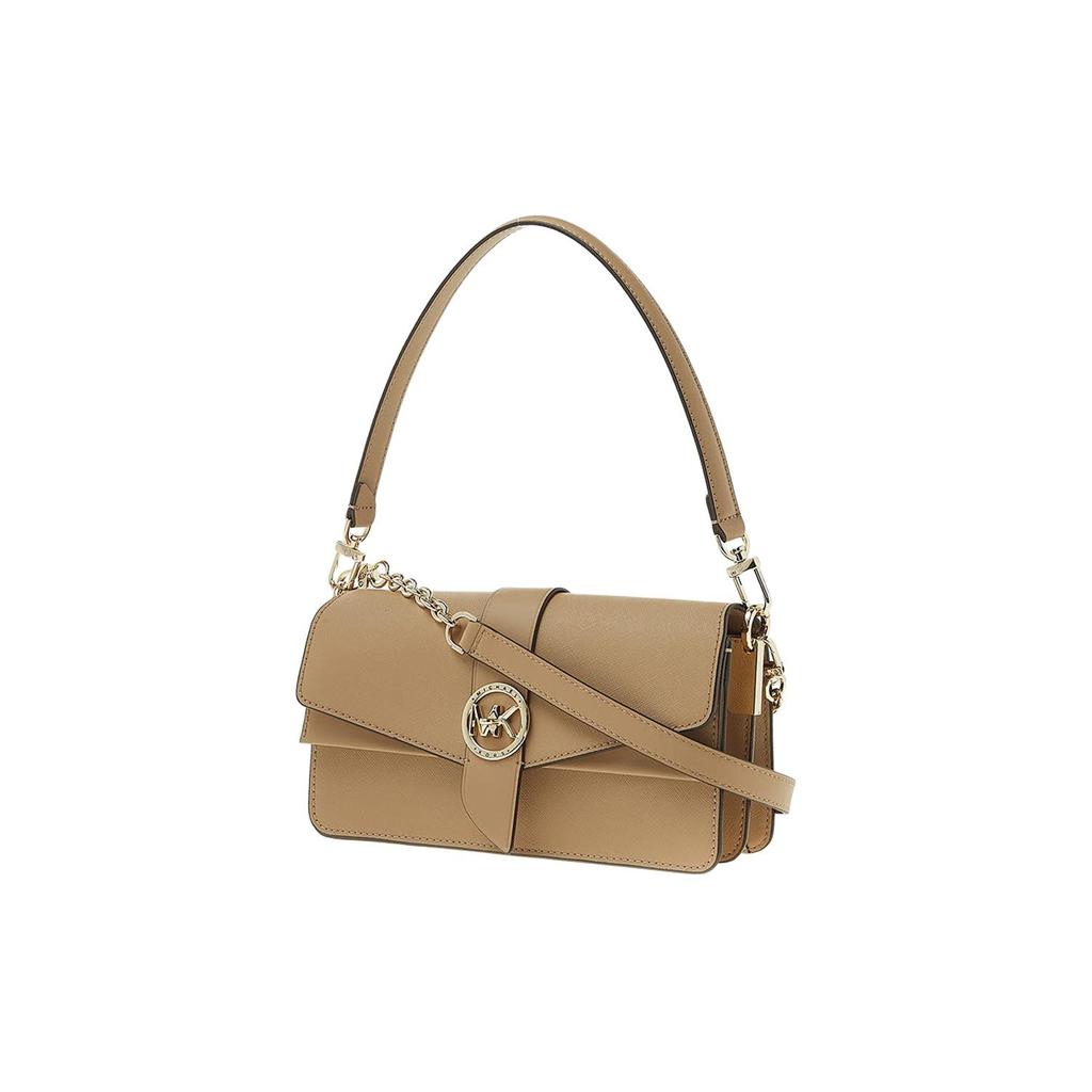 New MICHAEL KORS Greenwich Leather Chain Shoulder Bag, Handbag Women's Camel 30H1LGRL2L-222
