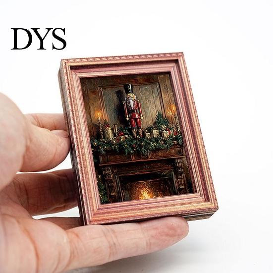 Holiday Decor Magnets 3Pcs LED Glowing Christmas Fridge Magnet, Wooden Frame Refrigerator Magnetic Decoration for Kitchen Cabinets Whiteboards Lockers
