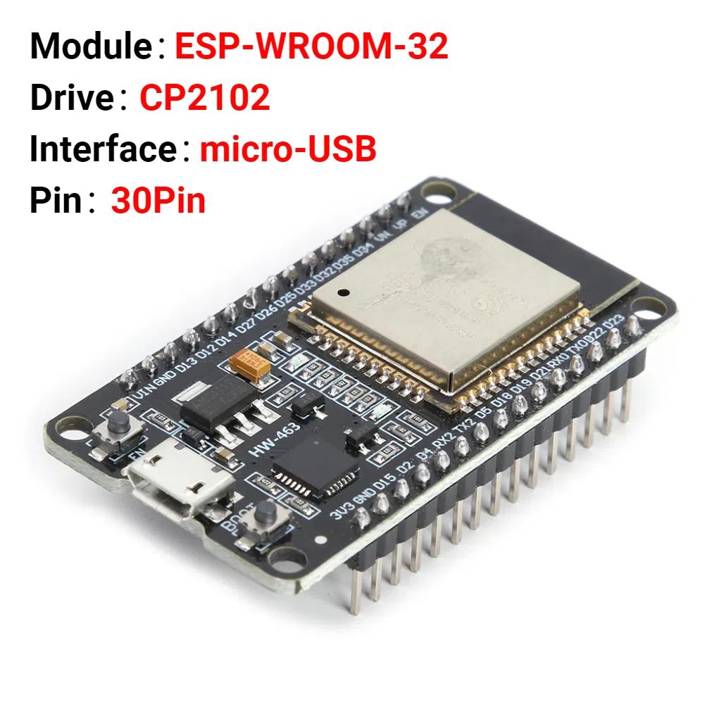 ESP32 Development Board WiFi+Bluetooth Module Dual Core NodeMCU-32S ESP32-WROOM-32D 32U 30Pin Board Ultra-Low Power Consumption