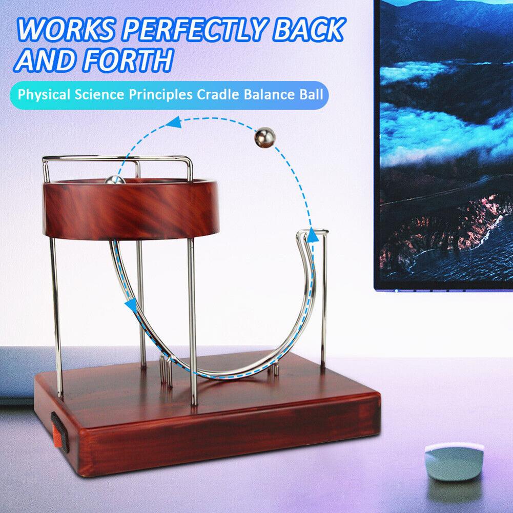 1PZ Macchina del Moto Perpetuo Plastica Scienza Arte Decorazione Fisica Desktop Sfera Rotolante Decorazione Tavolo Per Casa Fai da Te