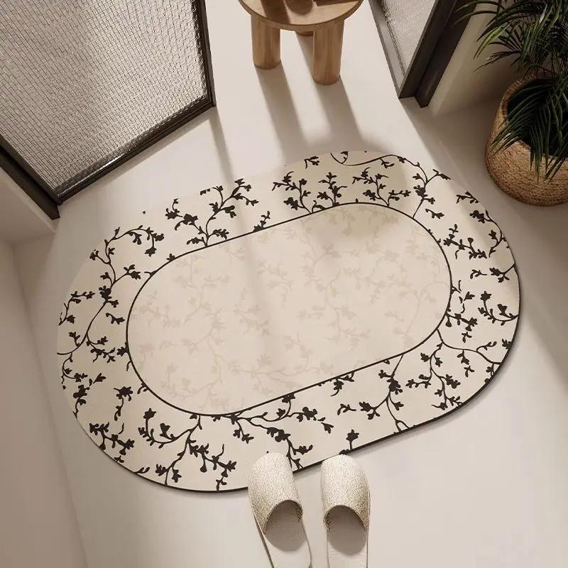 Diatom Mud Floor Mat, Bathroom and Toilet Absorbent Floor Mat, Anti Slip Sink, Toilet Soft Cushion, Carpet