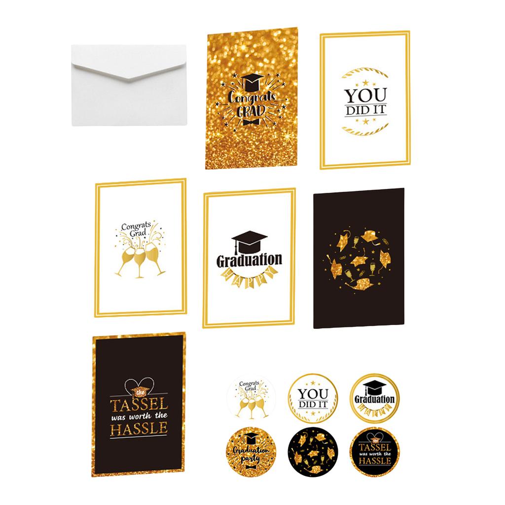 6 Set Graduation Cards 2024 Graduation 2024 Party Supplies Grad Gift Greeting Cards for College & High School Grad