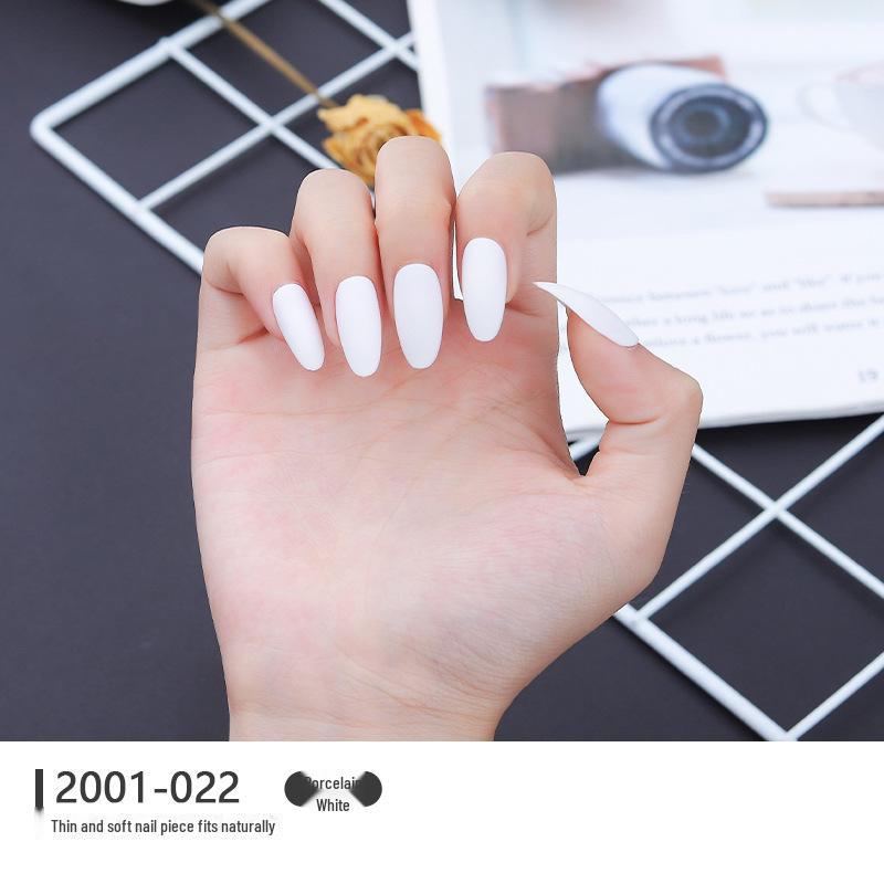 Matte, gefrostete Nagelaufkleber - 24-teiliges Set tragbarer künstlicher Nägel